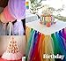 9 Tulle Rolls Rainbow Tulle Colors Roll Fabric Spool 6'' by 25 Yard Spool for Wedding Tutu and Table Skirt Decoration