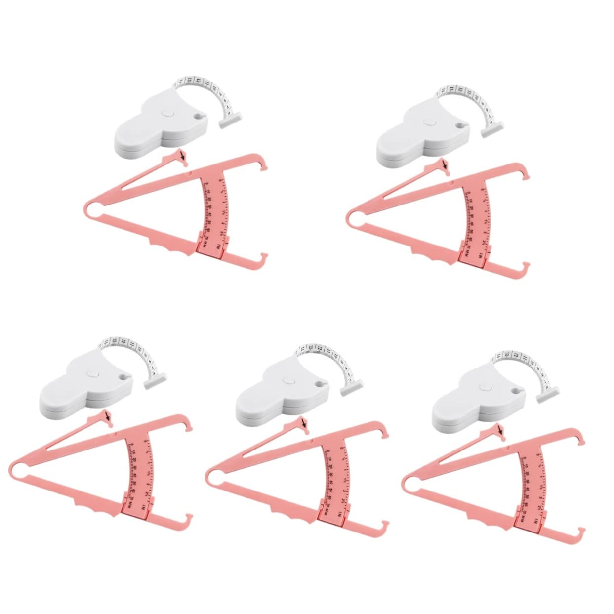 INOOMP 5sets Caliper Per Misurazione Grasso Corporeo Con Misuratore Di Circonferenza e Plicometro Strumento Di Misurazione Per Nutrizione e Fitness Compatte e Facili Da Usare