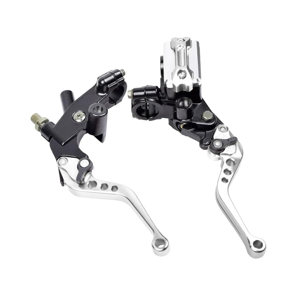 Dagmara Silver Universal Motorcycle Brake Master Cylinder 22Mm Hydraulic Clutch Lever Adjustment Handle For Motorbike For