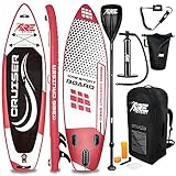 PASSEND FÜR JEDEN: Unser RE:SPORT Surfboard ist das ideale Paddelboard und eignet sich perfekt für Einsteiger, Fortgeschrittene, Erwachsene und als Allround-Board. Das extra stabile Alu-Paddel mit PU-Schaufelblatt und Schnellverschlusssystem kann einfach mittels Klicksystem in der Höhe verstellt werden (160-200cm).