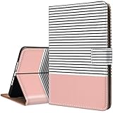 Ademen iPad Pro 10.5 Inch PU Leather Case, Minimal Rose Gold Stripes Protective Lightweight Folio Smart Case Cover With Magnetic Auto Sleep Wake Function Only For iPad Pro 10.5