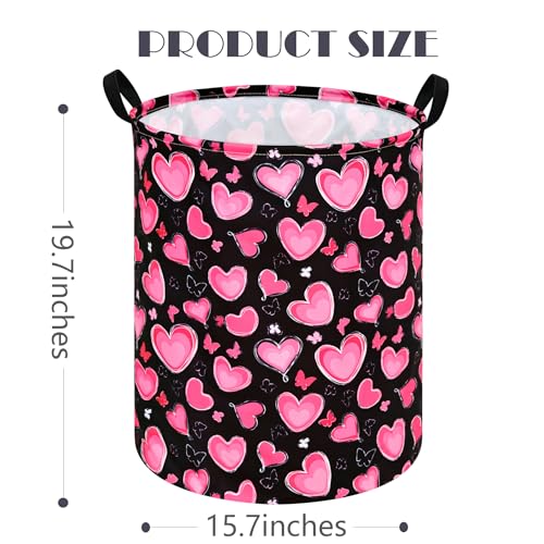 Image of MAIZMZ Girls Storage Basket Kids Hamper Storage Bins Organizer Toy Box Large Canvas Waterproof Laundry Basket for Home /Dorm /Kitchen /Pet /Office /Closet /Shelf /Gift Baskets