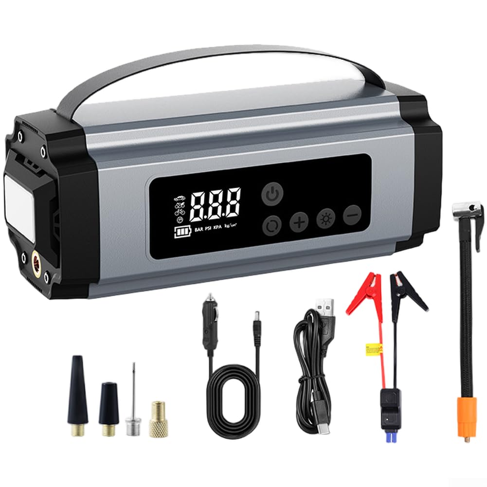 Gonfleur Pneus pour voiture 8000mAh Démarrage pour urgent Gonfleur