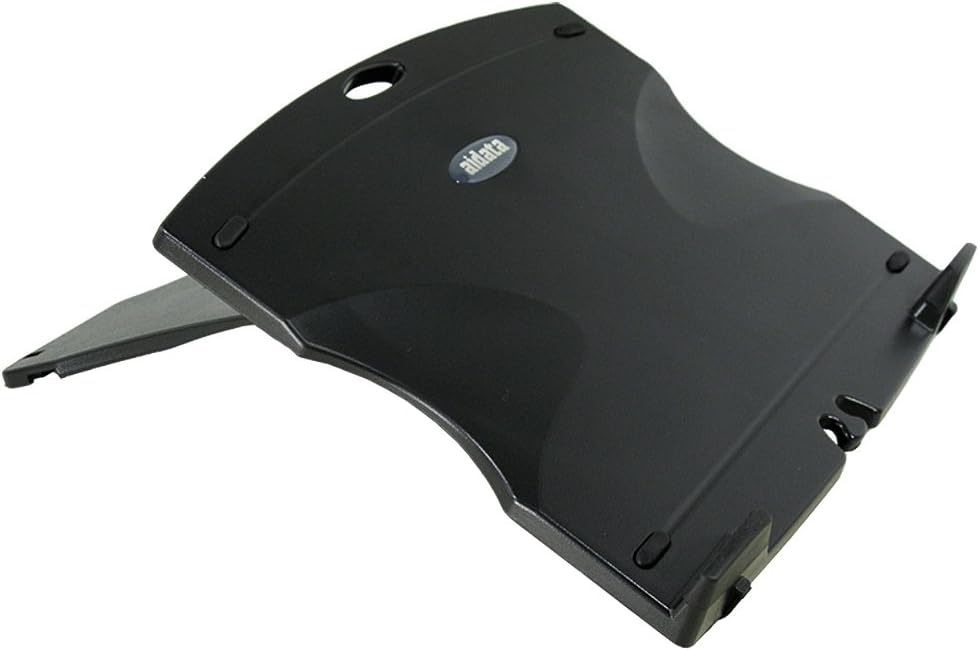 Aidata NS006 E-Z LapRiser/Compact and Adjustable Laptop Riser; Black; Adjustable Platform; 15, 25 and 35 Degrees Viewing Angles for Computing Comfort
