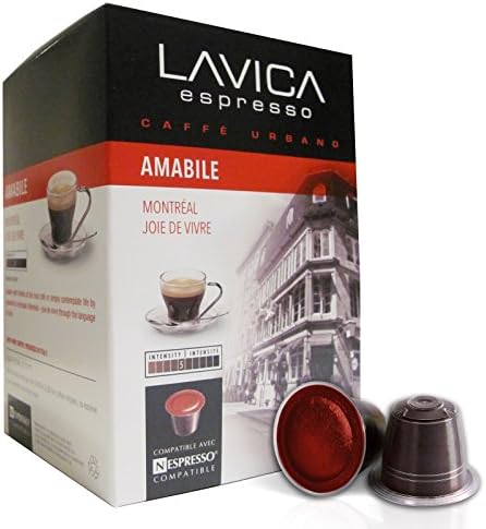 AMABILE ESPRESSO (60 capsules) Lavica Medium-Light Roast Nespresso Compatible Coffee Capsules