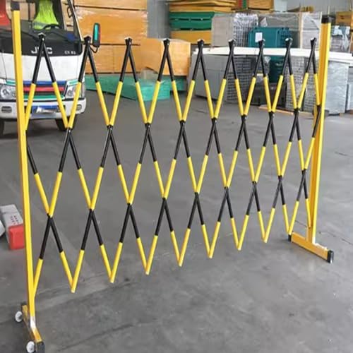 Barrière mobile extensible industrielle avec système rétractable en métal pour porte pliante