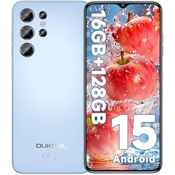 OUKITEL C1 Smartphone Android 15, 16GB +128GB/1TB Telefono Cellulare 2025, 6.52" HD+ Telefoni, 5150mAh Cellulari e Smartphone 4G, 13MP+5MP, Octa Core, Dual SIM 3 Slot/GPS/Fingerprint/OTG/3.5mm Jack