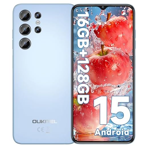 OUKITEL C1 Smartphone Pas Cher Android 15, 16(4+12)Go +128Go(TF 1TB) Telephone Portable Pas Cher, 6.52" HD+ Écran, 5150mAh Telephone, 13MP+5MP Téléphone Gaming, Triple 4G SIM/GPS/Fingerprint/OTG/3.5mm