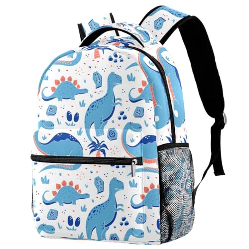 Sac à dos de voyage décontracté bleu à dinosaures pour le week-end