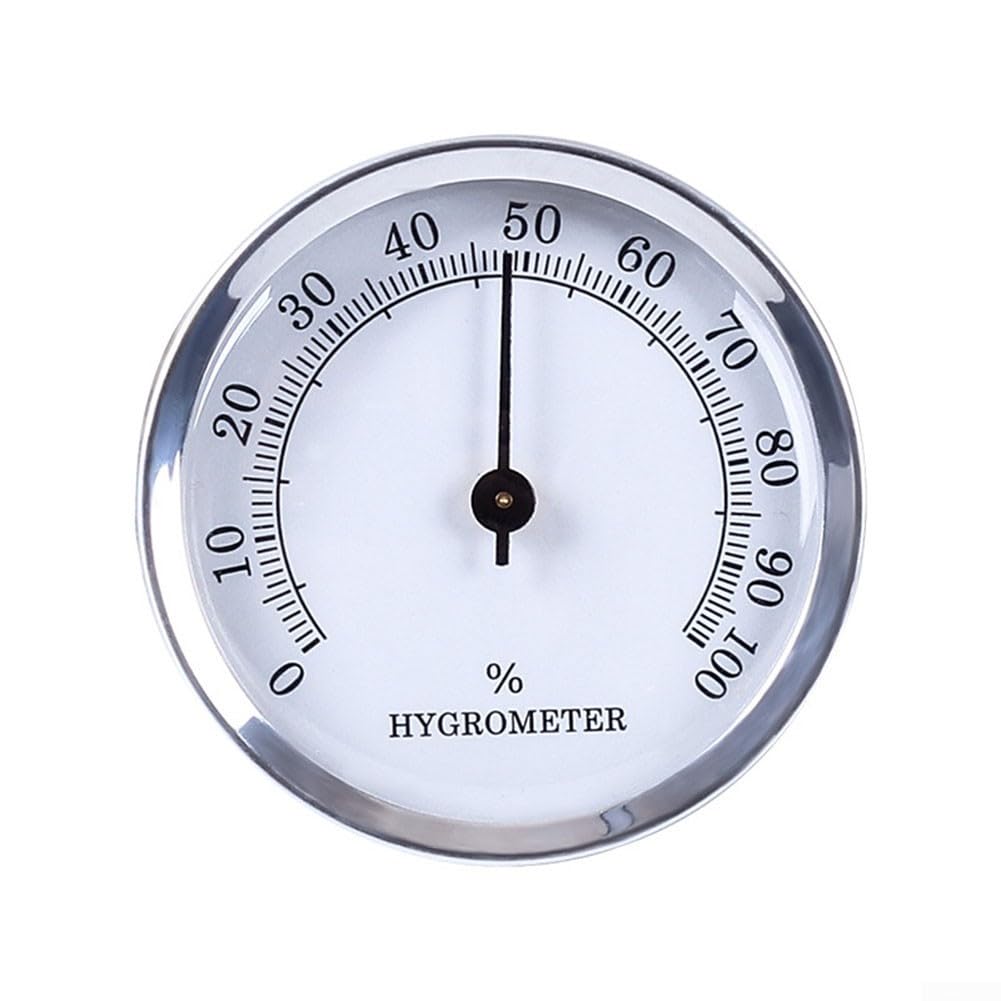Mechanical Thermometer Hygrometer, for mini Indoor Hygrometer Thermometer, 57Mm Aluminum Alloy Household Hygrometer, Embedded, Hanging