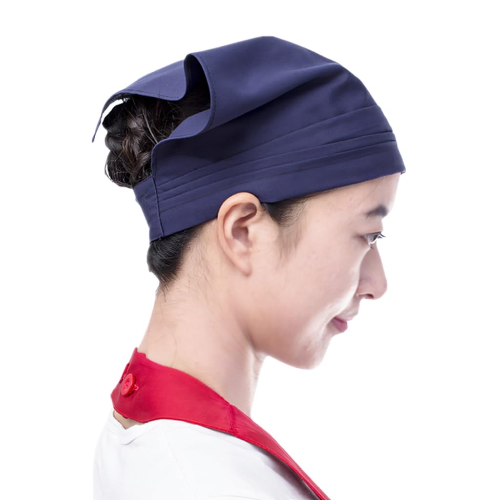 Elnwnnkc Embroidered Cotton Triangle Headscarf Waitress Staff Head Cover Fashion Headwear Suitable for Restaurant Bakery And
