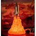 Produktbild Fikujap Nachtlicht Space Shuttle Lampe Und Mond Lampen Nachtlicht von 3D-Druck für Raum Lovers Rakete Lampe,B