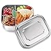 Produktbild Edelstahl Brotdose, Auslaufsicher Bento Box, Brotdose Edelstahl, Metal Dense Lunch Box, 1000ml Lunchbox Edelstahl, Nachhaltig Rostfreier mit 3 Fächern für Kinder Schule und Büro für Erwachsene