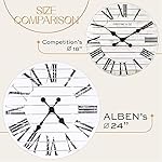 24-inch White Shiplap Farmhouse Clock