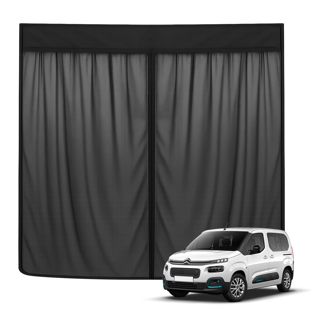 Moustiquaire Compatible avec Citroen Berlingo Peugeot Partner Opel Combo 2018-2025 pour Hayon, Moustiquaire Magnétique Pare Soleil, Filet d'ombrage de Porte Arrière