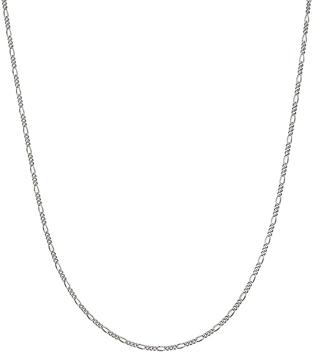 Savlano 925 Sterling Silver 1.5mm Italian Solid Figaro Link Chain Necklace Comes With a Gift Box for Men & Women - Made in Italy