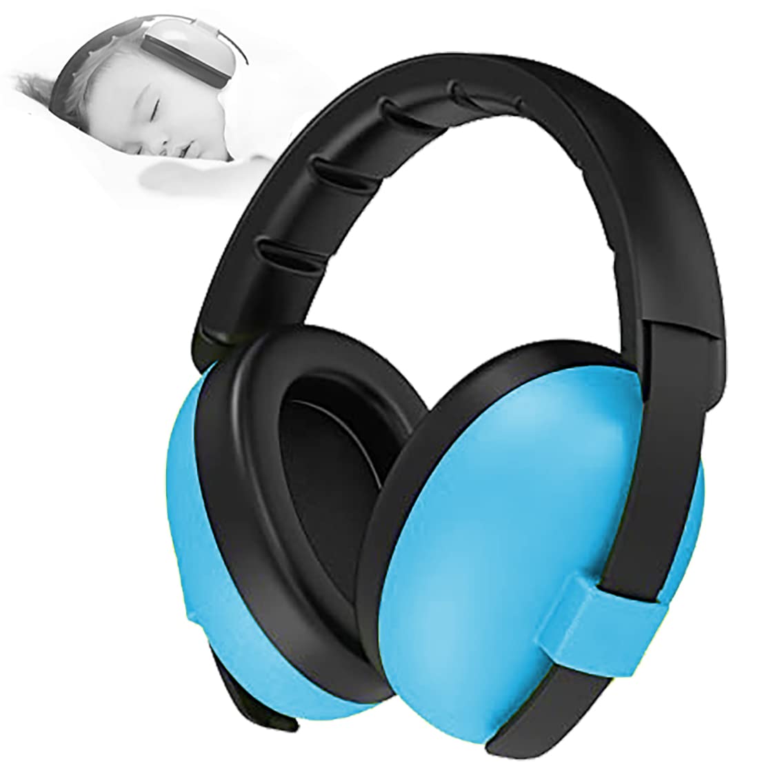 YANKUIRUI Baby Ear Protection Headphones Noise Protection for 0-3 Years Baby Earmuffs Noise Hearing Protection Ear Protection Children Noise Hearing Protection for Children Toddler Plane, blue, On