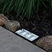 Solar Brick Landscape Path Light, 8x4 Recessed Polyresin Paver, Cool White LEDs, Waterproof, Outdoor Use, No Wires or Plugs - Rechargeable Battery Included