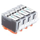 Farbe: Schwarz Go Inks Tintenpatronen, Canon PGI-5Bk, kompatibel, kein Originalprodukt, für PIXMA Drucker, Schwarz, 4 Stück