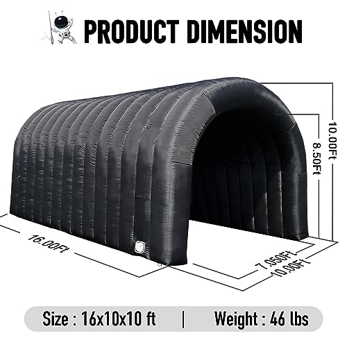 Tunnel gonflable publicitaire de 4,9x3x3m avec souffleur interne - 3