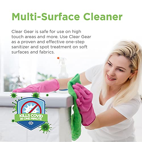 Clear Gear - Disinfectant, Cleaner, And Deodorizer For Sports Equipment, Gyms, And Fitness Centers - Epa-Registered, Hospital Grade, Made In Usa - Mixed Pack - 16 Oz Bottle And 32 Oz Bottle Disinfecting Spray Pack #TOP6