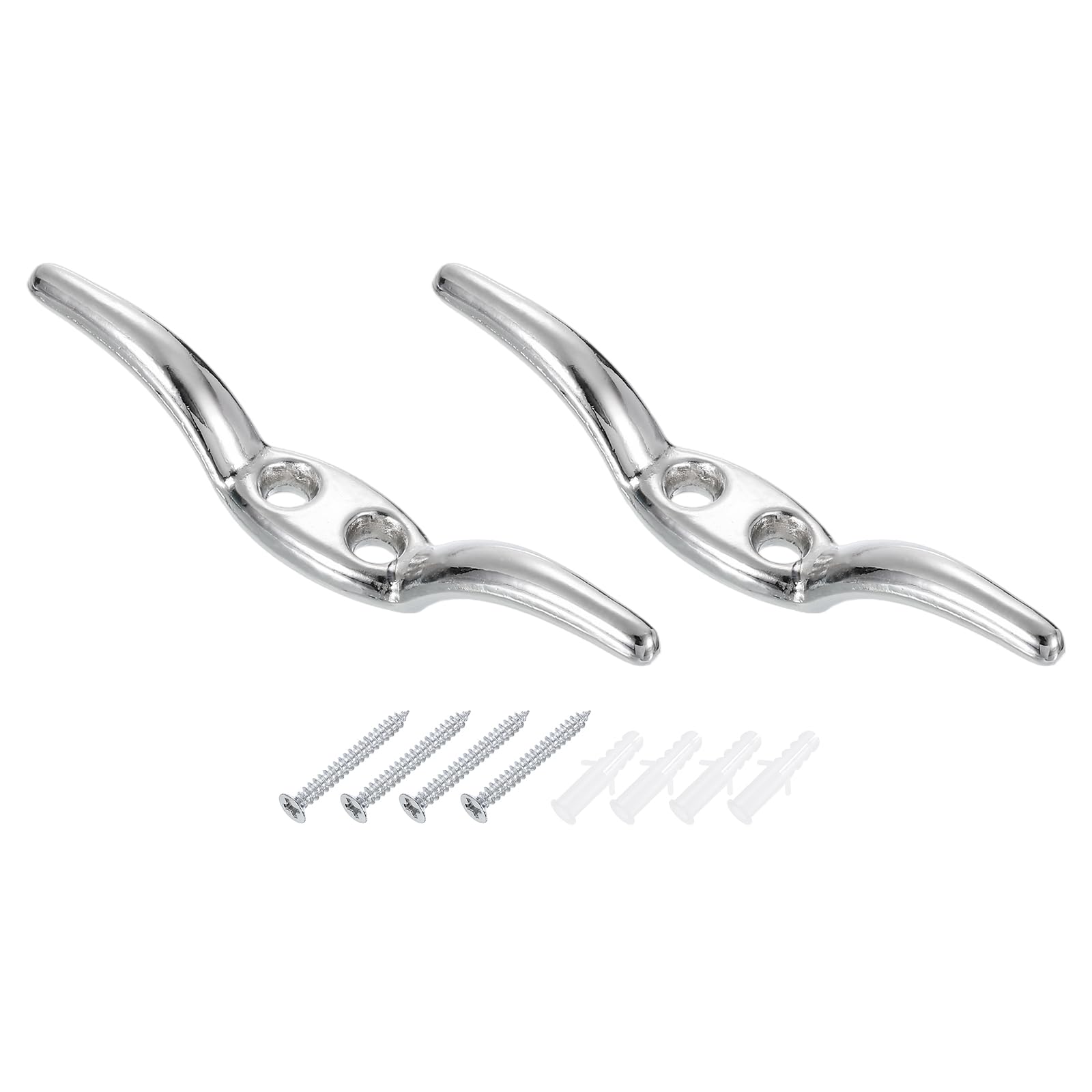Tacos de cordón ciego de aleación de zinc de 65x10 mm para seguridad de cortinas plateados