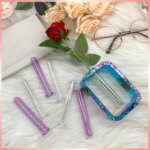 DHER Test Tube Vase Silicone Mould Made of Acrylic - Transparent Test Tube Vase for Hydroponics Resin Mould Vase with Round Base - Image 3