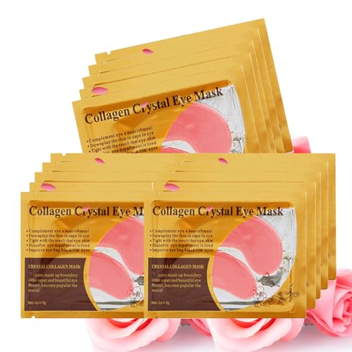 Felico Eye Mask, 30 Pairs Collagen Under Eye Patches, Black Crystal Eye Gel Pads for Reducing Dark Circles, Lighten Wrinkles Anti-Aging Moisturizing, Fine Lines Eye Bags Puffiness Women Men