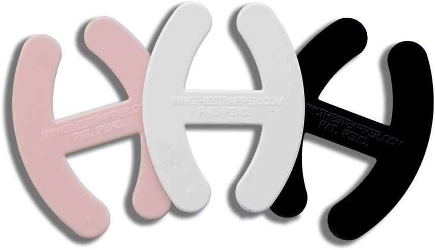 Bra strap clip made for tweens smaller cups 3pk retainer holder anti-slip shoulder control strap concealer hides White/Nude/Black 100% USA Made patented