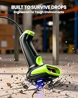 Eyoyo Barcode Scanner 1D 2D QR kabelgebunden, QR Code Scanner Handheld Barcode Leser für PC, Mac, Laptop Grün – Ansicht 6
