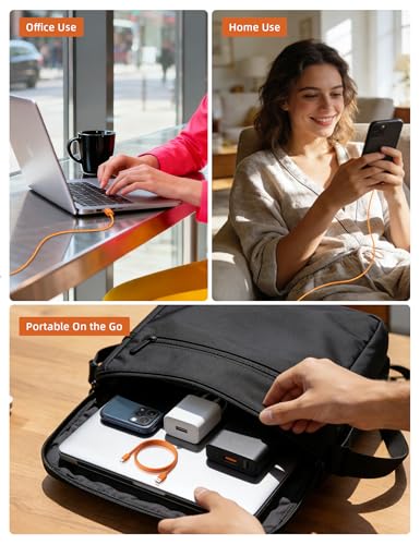 Image of ACAGET Type C Cable for iPhone 17 Pro Max Air 16 15,18W 3A USB A to USB C Cable for Apple CarPlay & Android Auto, 1M Length Charging Cord for iPad Pro, iPad A16 /10 /Air, Galaxy S25 S24 S23 A56, Orange