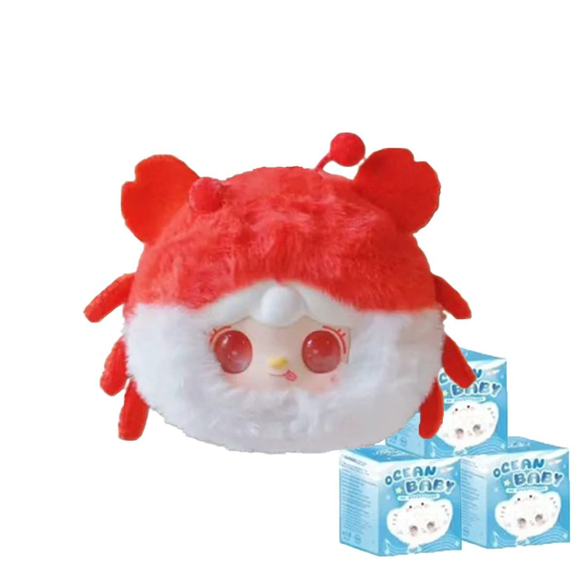 Yooki Ocean Baby Series Blind Box Action Figures Mystery Box Cute Random Toys Collectible Birthday Toy for Desktop Ornaments, 3 PCS