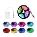 Produktbild led strip batteriebetrieben,LED Streifen Stripe Licht Batterie 2M 5050 RGB bunt Lichtleiste Band Beleuchtung Farbwechsel LED Lichtband dimmbar wasserdicht IP65 für Party Geburtstag Bar Küche