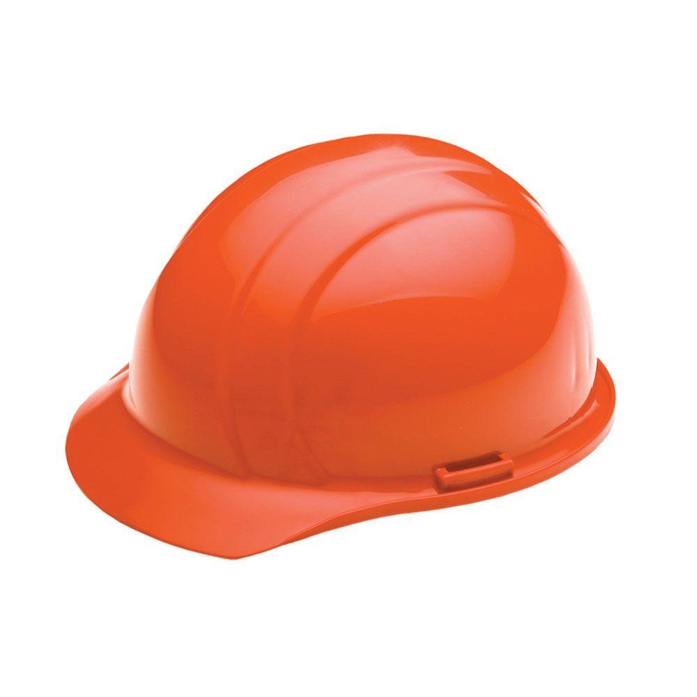 Erb Industries 19765O Hi-Vis High-Density Polyethylene Safety Helmet ANSI Z89.1-2009 Type 1 Class C E and G Rated-Orange