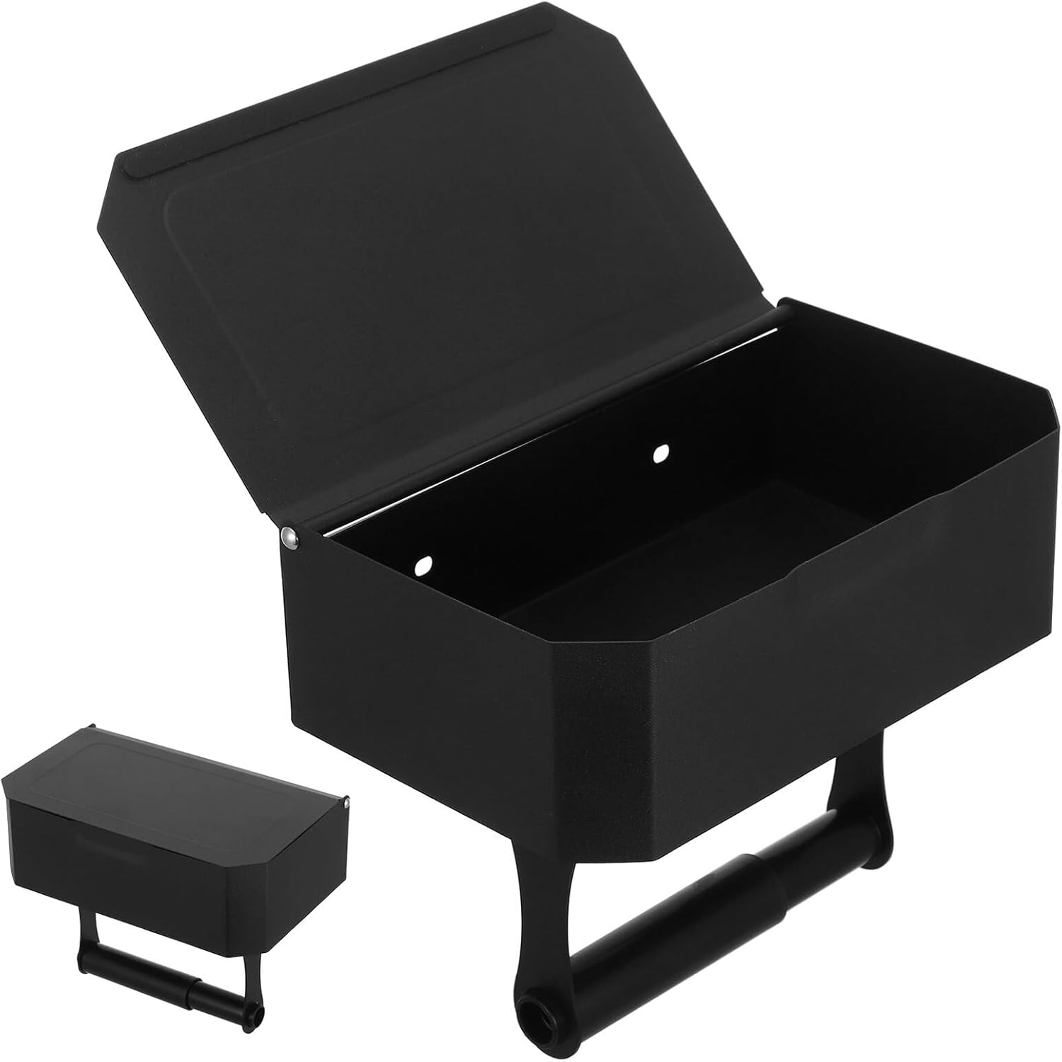 Toilet Paper Holder with Wet Wipes Dispenser Wall Mounted Stainless Steel Tissue Roll Holder for Bathroom and Toilet Storage Organizer