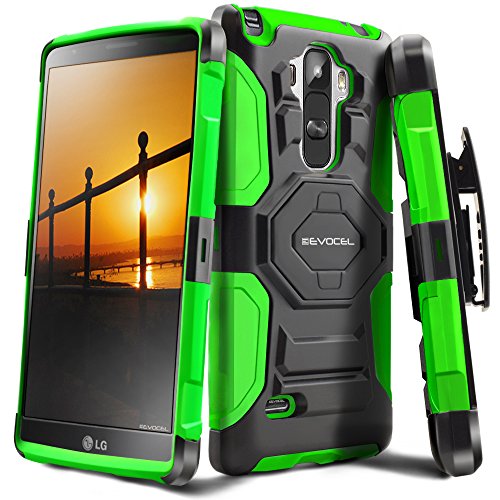 Evocel New Generation Series Phone Case Compatible with LG G Stylo with Belt Clip Holster and Kickstand, Green