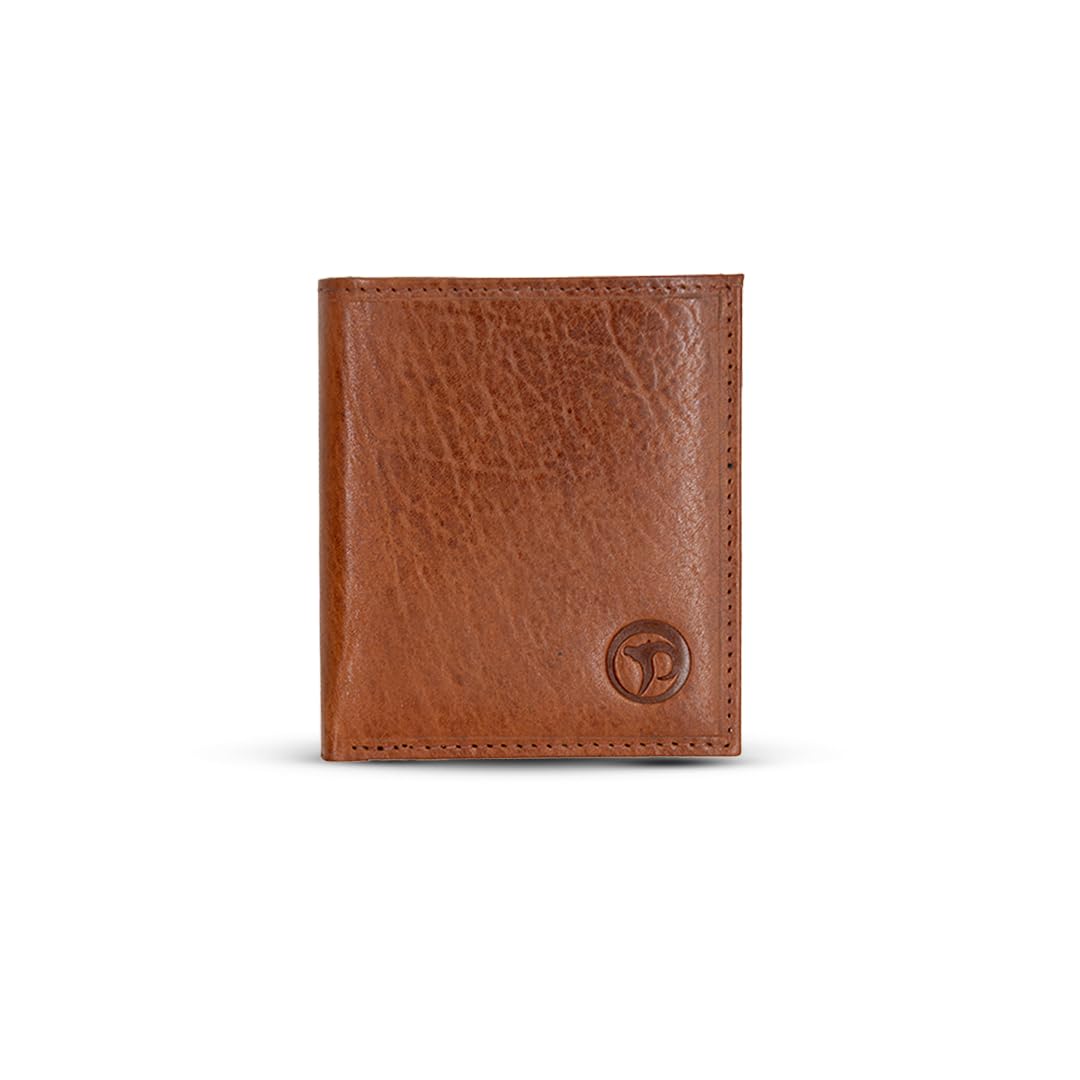 Classic Men's Bifold Wallet | 8 Card Slots, 2 Compartments, 1 Coin Pocket | Genuine Leather for Men | Daily Use (Cognac)-image-11