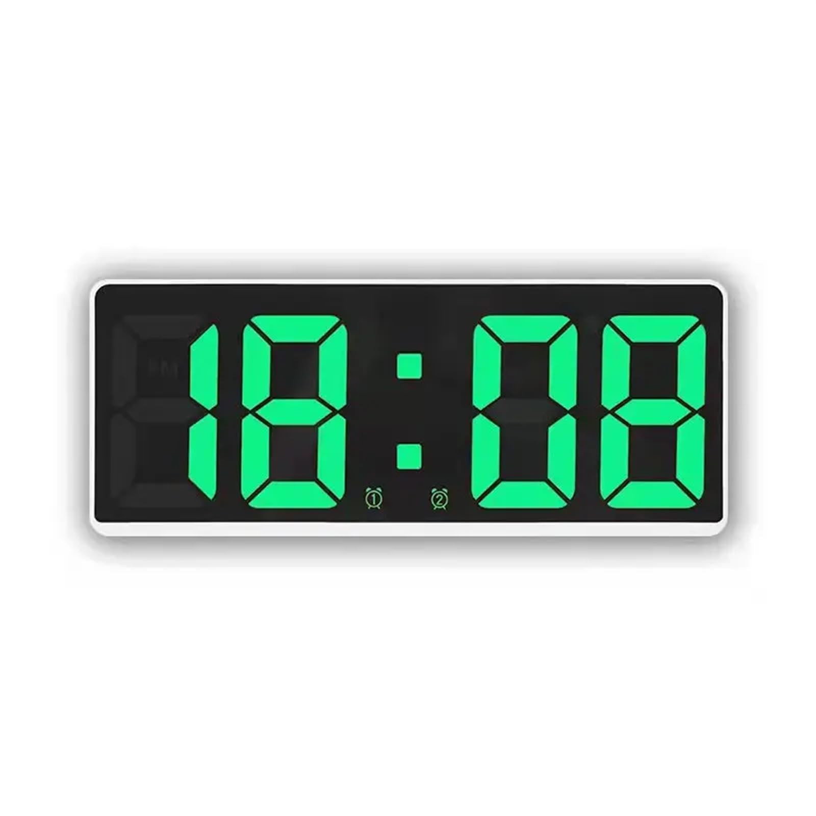 LUYSGBXR Alarm Clock Voice Control Digital Alarm Clock Teperature Snooze Night Mode Desktop Table 12/24H Anti-disturb Funtion LED Clocks Watch(WG)