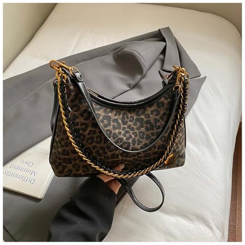 Bolso cruzado con estampado de leopardo para mujer miniatura 3