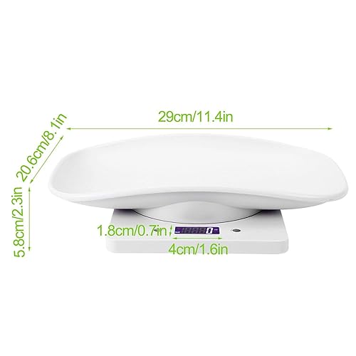 Miniatura 3 de Báscula digital de peso para mascotas, 22.0 lbs0.04 oz, herramienta de medición digital para gatos pequeños, perros, báscula de cocina electrónica