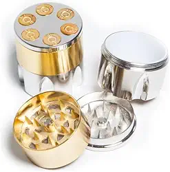 Dichavador Triturador De Metal 3 Partes Munição Bala Tambor