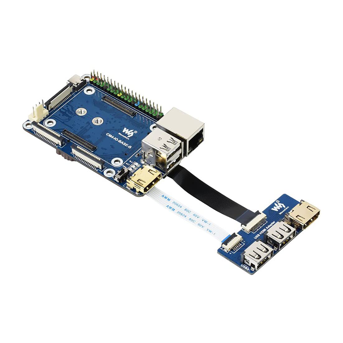 Placa base CM4-IO-BASE-B para añadir puertos HDMI y USB ausentes en Raspberry Pi Compute Module 8
