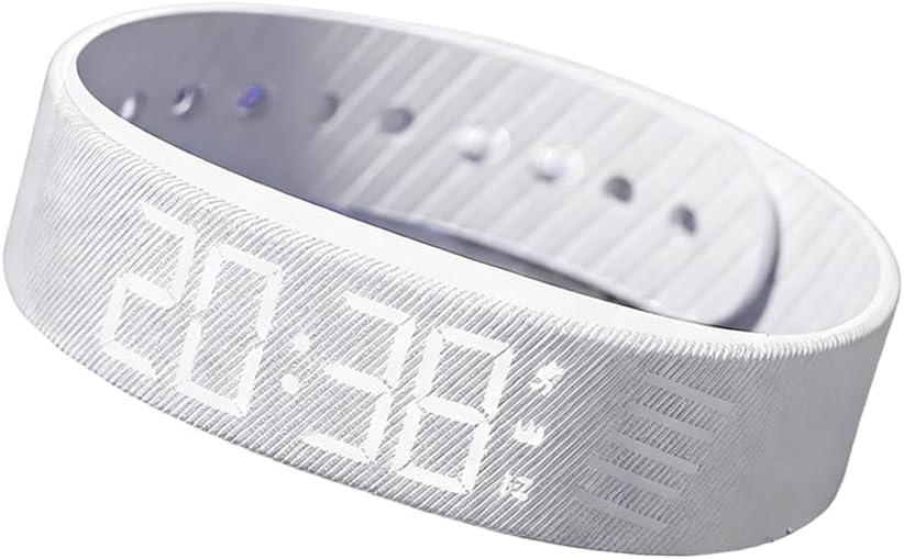 Vibrating Alarm Wristband, Waterproof Vibrating Wristband with 2 Clocks, Light-Up Display Rise Alarm Band for Sports Timekeeping Sleep, USB Charging, for Students Sports Enthusiast