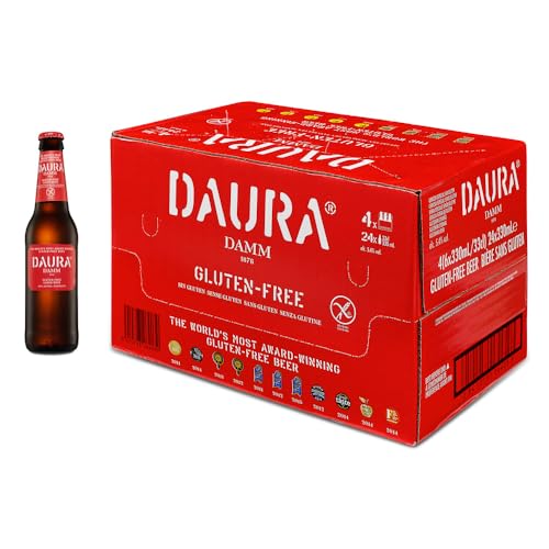 Daura | Cerveza Sin Gluten | Gluten Free | Refrescante | Pack 24 Botellas 330 ml