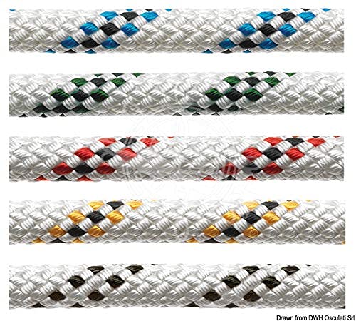 Marlowbraid Vert 8mm cordage tressé à faible allongement avec témoin