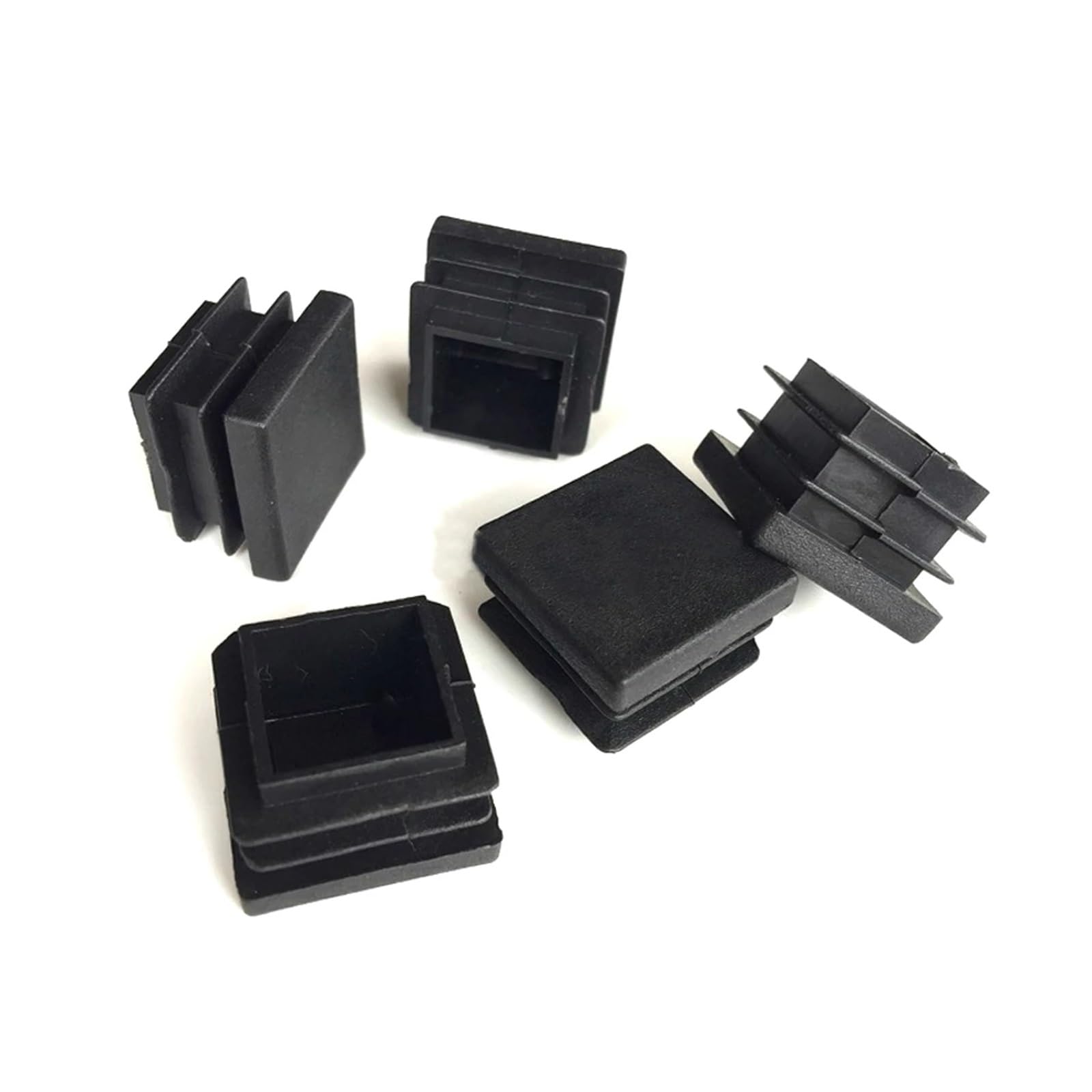2/4/10 Uds. Tapón de inserción de Tubo de Tapa de Extremo Ciego Negro de plástico Cuadrado 10x10~100x100mm (Color : 10PCS, Tamaño : 100x100mm)