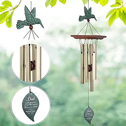 Image of ASTARIN Memorial Custom Wind Chimes for Loss of Loved One, Wind Chimes for Patio Yard Decor, 24'' (Condolences-9)