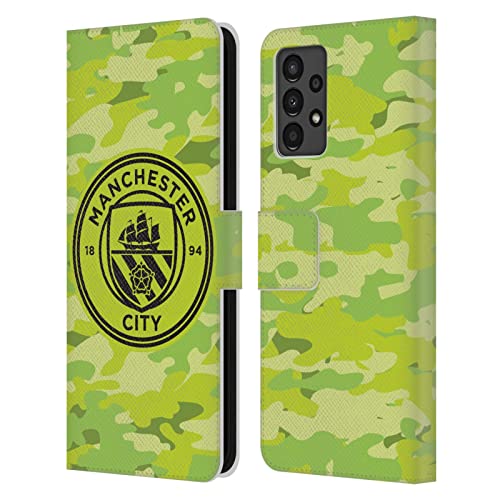 Étui portefeuille Manchester City FC pour Samsung Galaxy A13 en cuir goalee mono badge camou