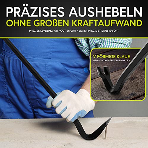 INNONEXXT® Premium Nageleisen | 800 x 18 mm, Brecheisen aus Spezialstahl | Nageleisen, Nagelschlitze, Stemmeisen, Brechstange, Meisselschaber, Brecheisen | optimale Hebelwirkung, Biegefest