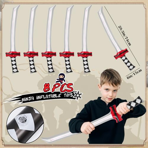 Piñata ninja anniversaire garçon avec jouet gonflable et autocollant - 3